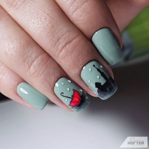 Kwadratowe paznokcie z wzorami