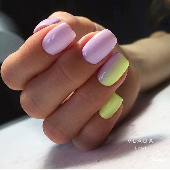 Różowe paznokcie z ombre